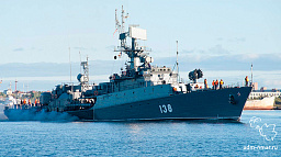 Корабль «Нарьян-Мар» участвовал в тактических учениях в Белом море